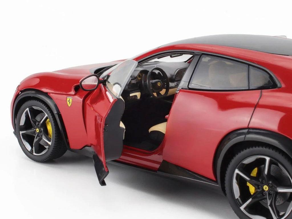 2022 Ferrari Purosangue Rosso Corsa Red with Black Top 1/18 Diecast Model Car by Polistil-0