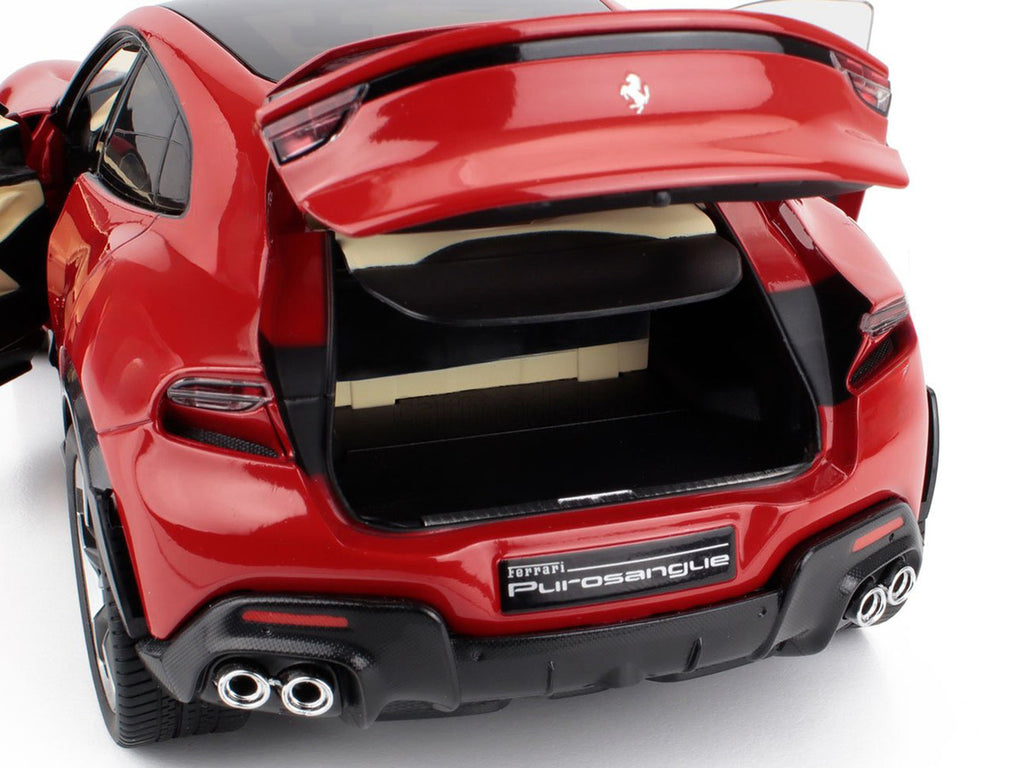 2022 Ferrari Purosangue Rosso Corsa Red with Black Top 1/18 Diecast Model Car by Polistil-3