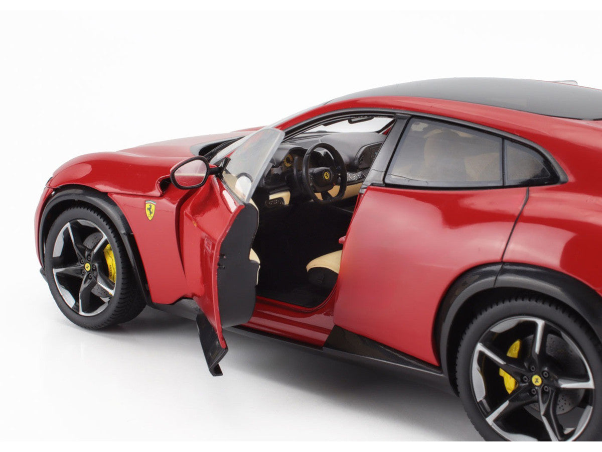2022 Ferrari Purosangue Rosso Magma Red Metallic with Black Top 1/18 Diecast Model Car by Polistil-3