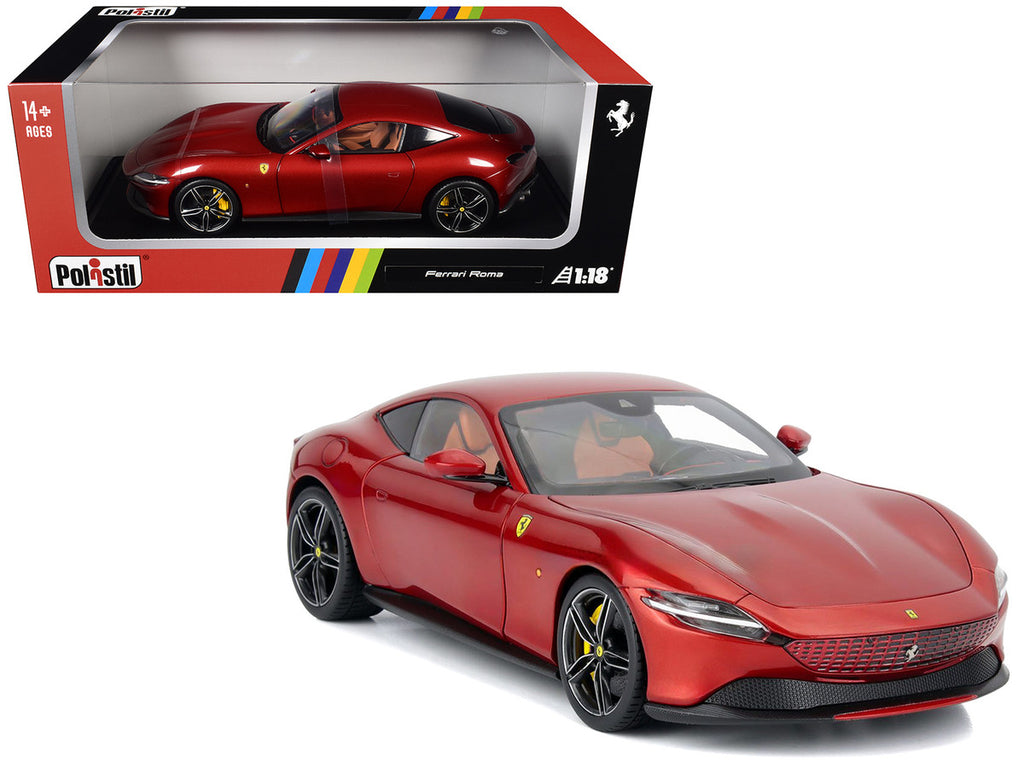 2019 Ferrari Roma Rosso Magma Red Metallic 1/18 Diecast Model Car by Polistil-4