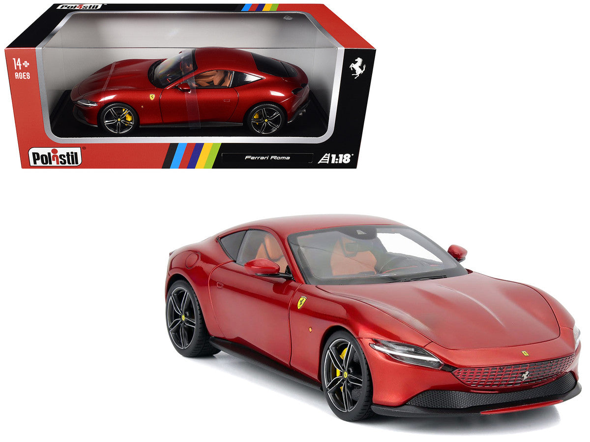 2019 Ferrari Roma Rosso Magma Red Metallic 1/18 Diecast Model Car by Polistil-4