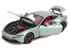 2019 Ferrari Roma Gray Metallic with Pink Interior 1/18 Diecast Model Car by Polistil-1