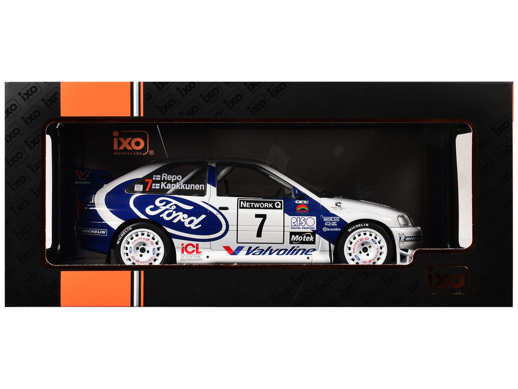 Ford Escort WRC #7 Juha Kankkunen - Juha Repo 2nd Place "RAC Rally" (1998) 1/18 Diecast Model Car by IXO Models-2