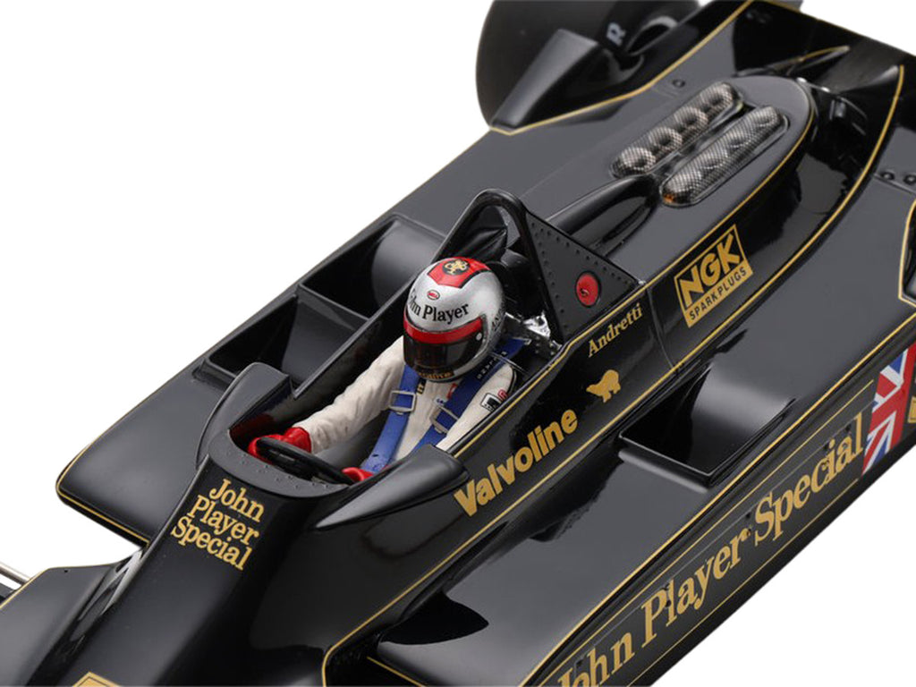 Lotus 79 #5 Mario Andretti "John Player Team Lotus" Winner Formula One F1 "Belgian GP" (1978) with Acrylic Display Case 1/18 Model Car by Spark-3