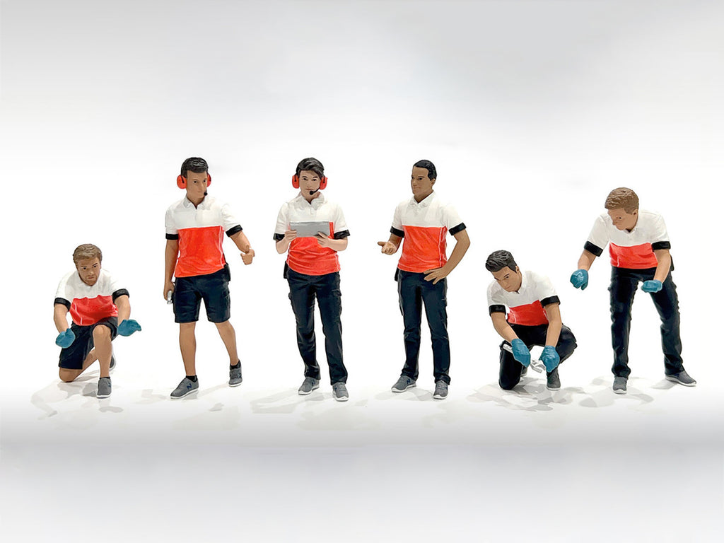 "Race Crew" 6 piece Figure Set for 1/24 Scale Models by American Diorama