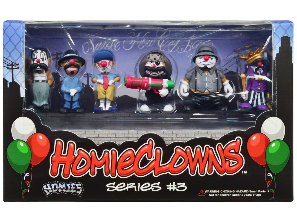 "HomieClowns" Series 3 2-Inch Figures Set of 6 Pieces by Homies-2