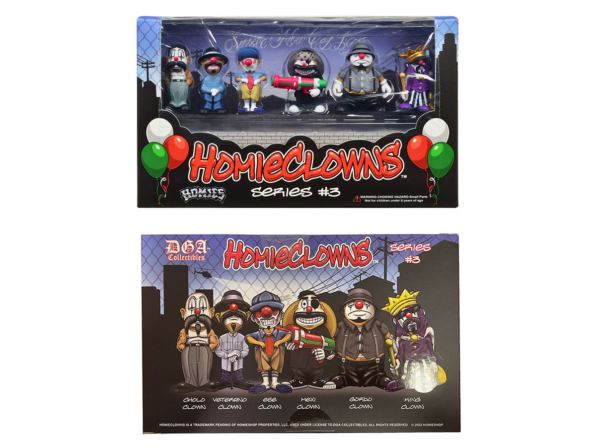 "HomieClowns" Series 3 2-Inch Figures Set of 6 Pieces by Homies-1