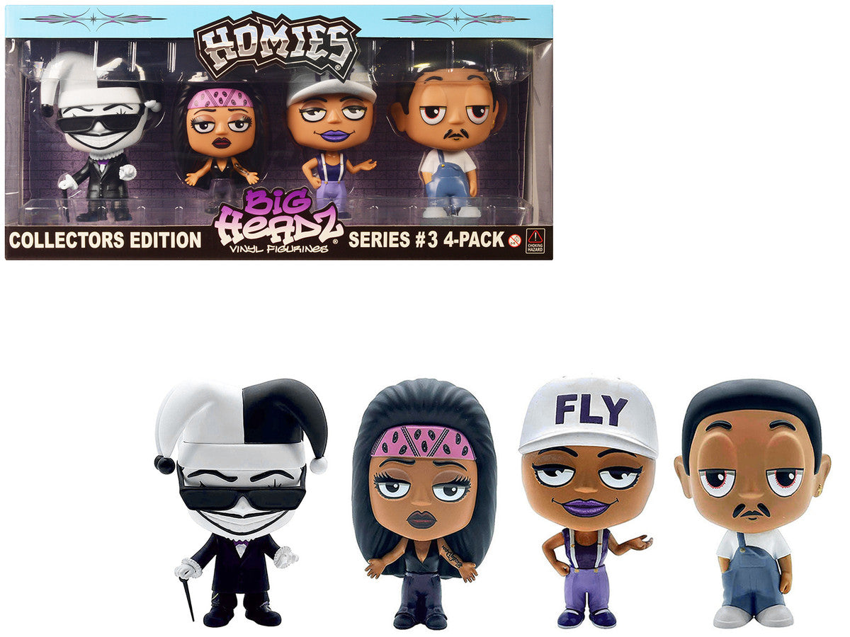 "Homies Big Headz" Series 3 Collector's Edition 4-Pack of Figures by Homies-0