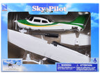Model Kit Cessna 172 Skyhawk Aircraft White with Green and Yellow Stripes "Sky Pilot" Series 1/42 Plastic Model Kit by New Ray-2