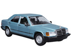 Mercedes-Benz 190 E 2.6 Blue Metallic 1/24 Diecast Model Car by Bburago-0