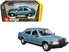 Mercedes-Benz 190 E 2.6 Blue Metallic 1/24 Diecast Model Car by Bburago-2