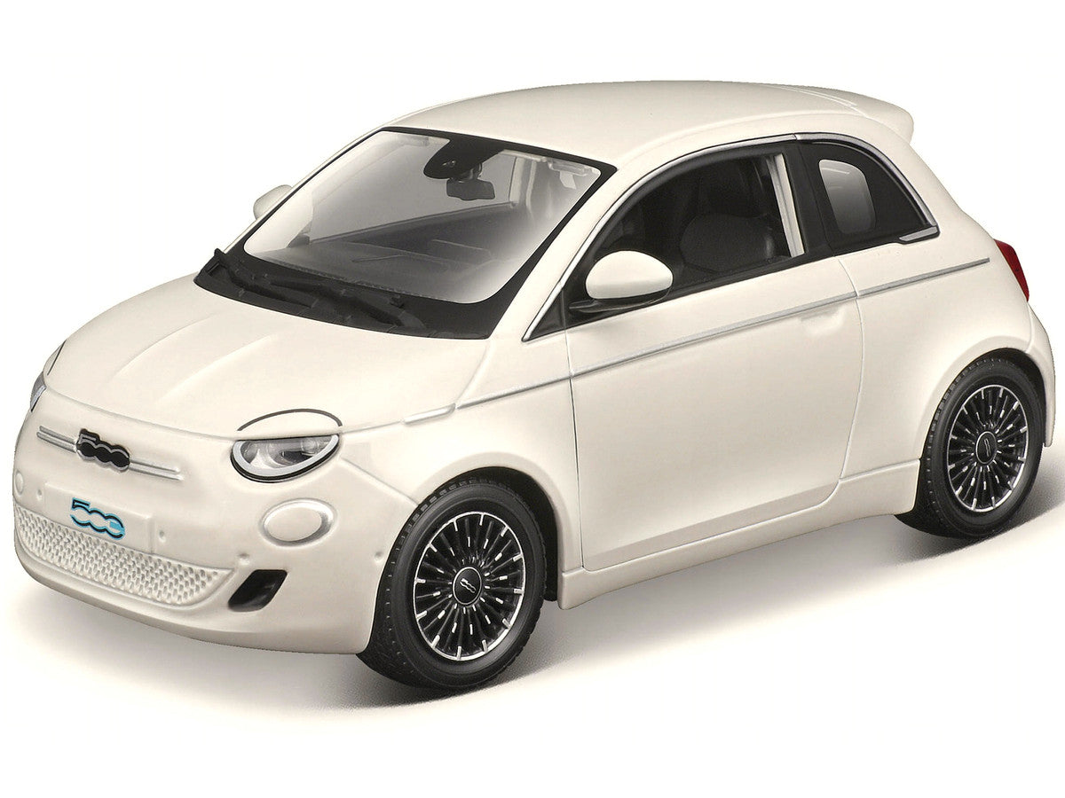 2023 Fiat 500e White 1/24 Diecast Model Car by Bburago-0