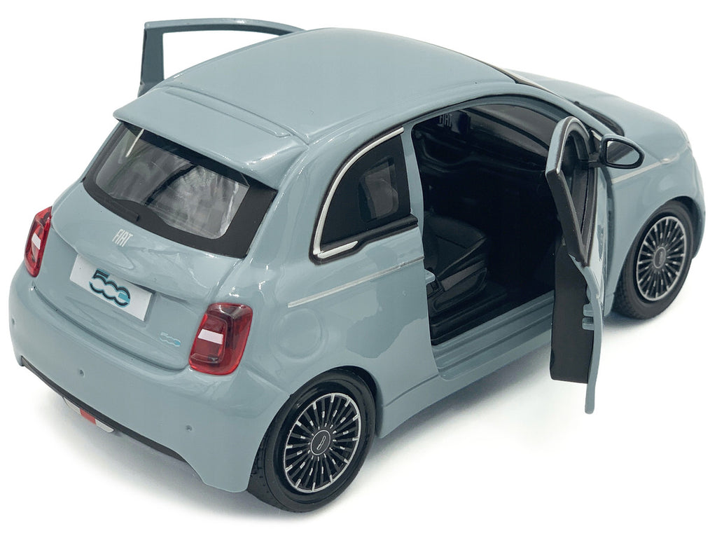 2023 Fiat 500e Light Blue 1/24 Diecast Model Car by Bburago-2