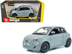 2023 Fiat 500e Light Blue 1/24 Diecast Model Car by Bburago-4