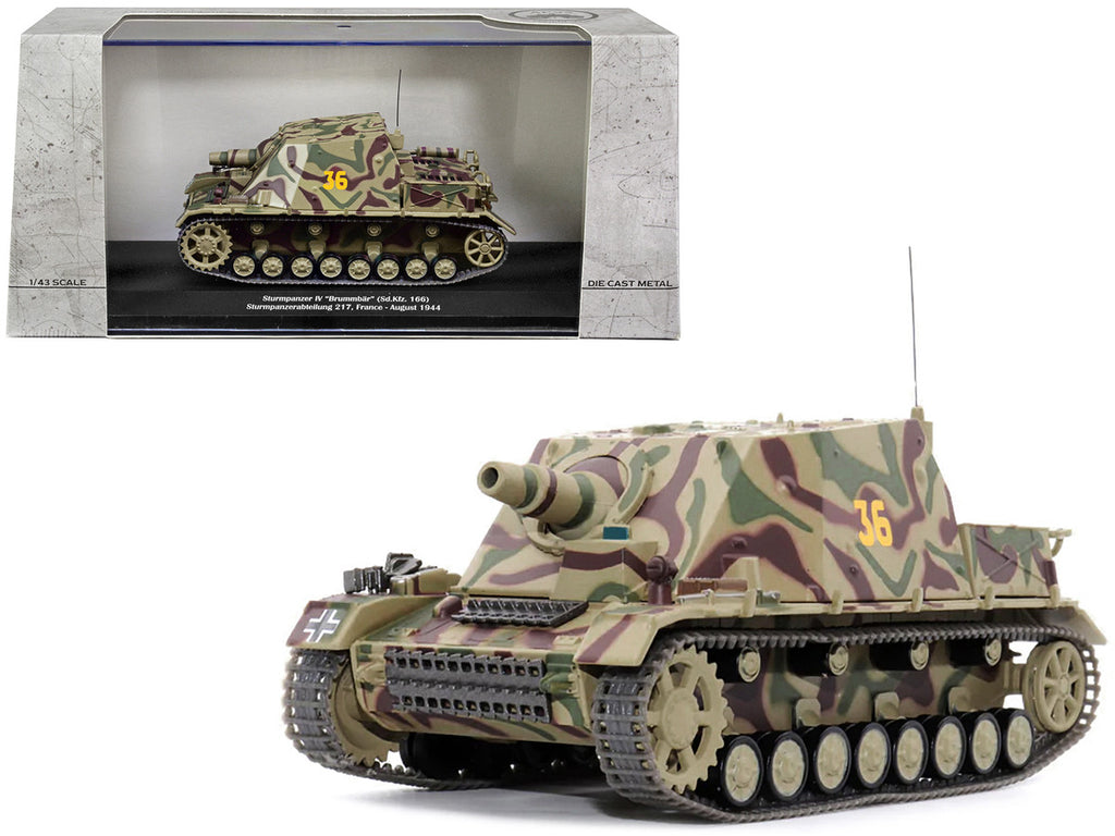German Sd. Kfz. 166 "Sturmpanzer IV" "Brummbar" #36 "Germany Sturmpanzerabteilung 217 France August 1944" 1/43 Diecast Model by AFVs of WWII-0