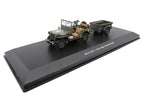 Willys Jeep 1/4-Ton Utility Truck Olive Drab with Trailer "United States Army" 1/43 Diecast Model by Militaria Die Cast-3