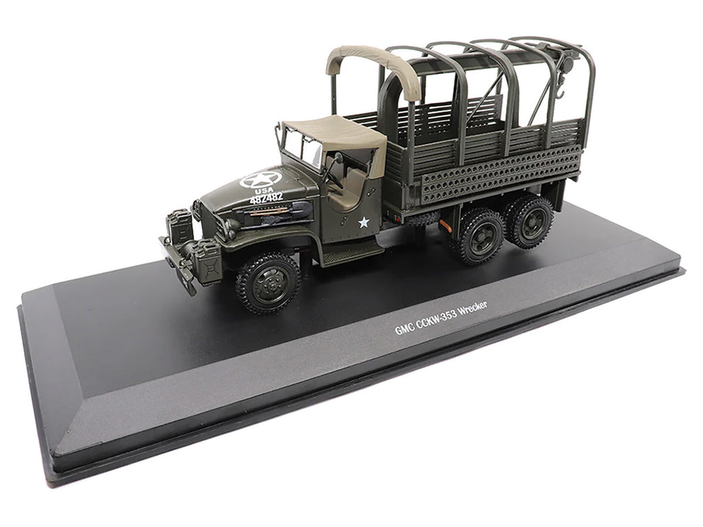 GMC CCKW353 Wrecker Tow Truck Olive Drab "United States Army" 1/43 Diecast Model by Militaria Die Cast-2