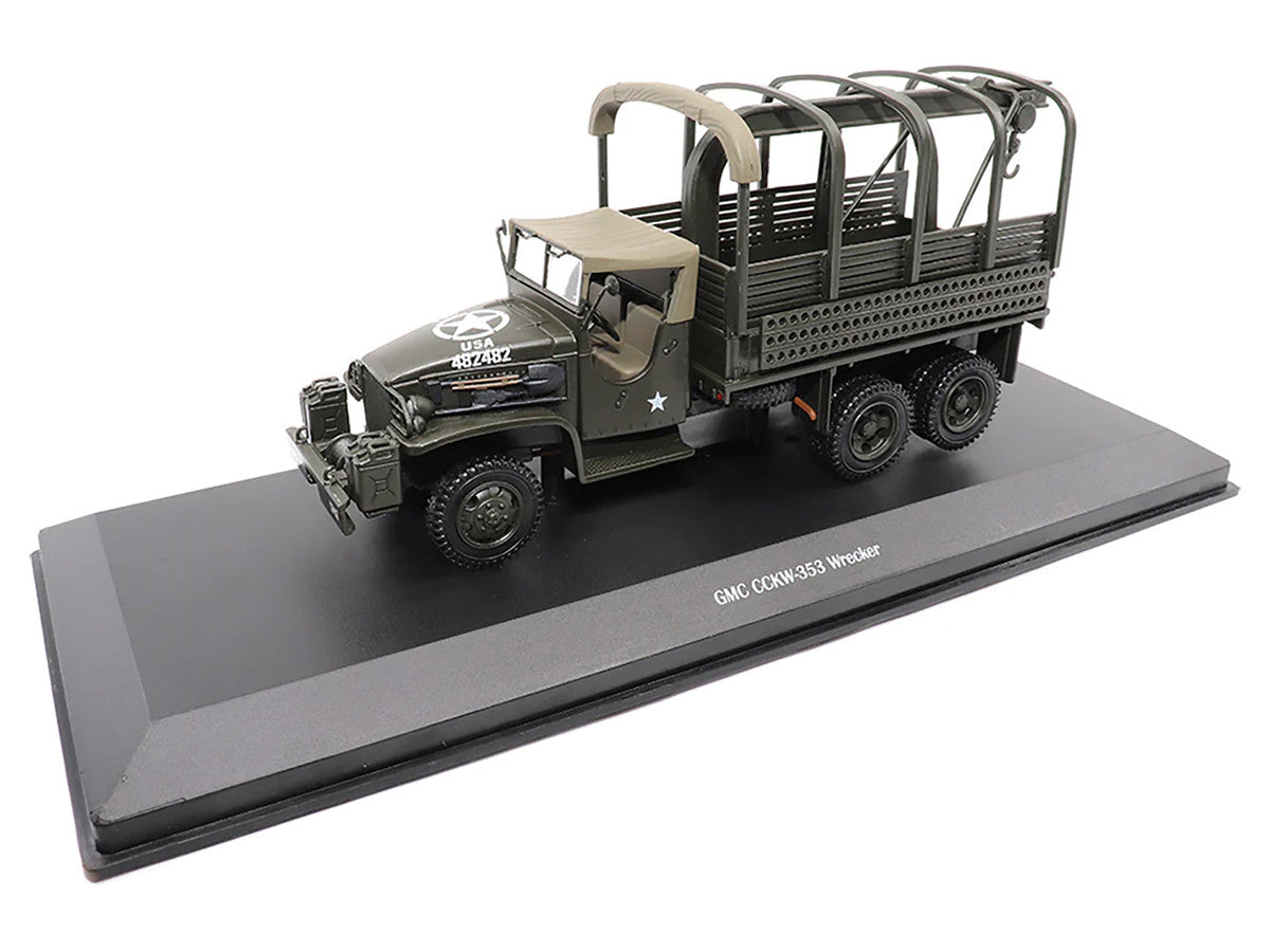 GMC CCKW353 Wrecker Tow Truck Olive Drab "United States Army" 1/43 Diecast Model by Militaria Die Cast-2