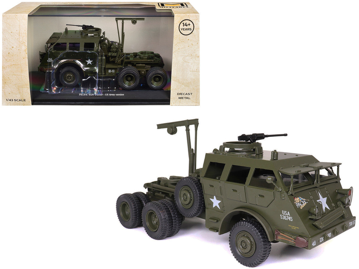 Pacific M26 Tractor Olive Drab "United States Army" 1/43 Diecast Model by Militaria Die Cast-3