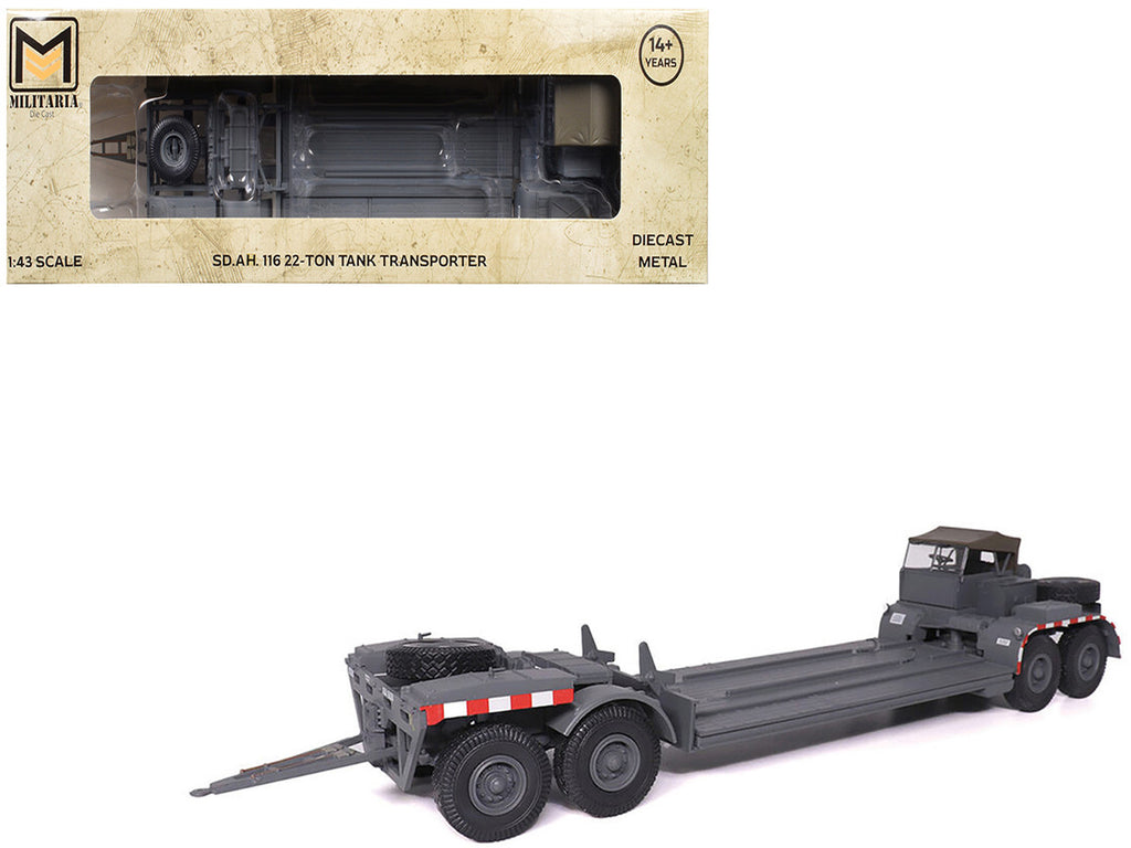 SD.AH. 116 22-Ton Tank Transporter Gray "German Army" 1/43 Diecast Model by Militaria Die Cast-3