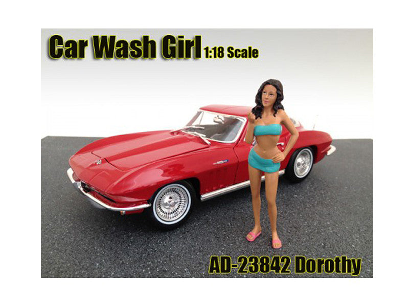 Car Wash Girl Dorothy Figurine for 1/18 Scale Models by American Diorama-0