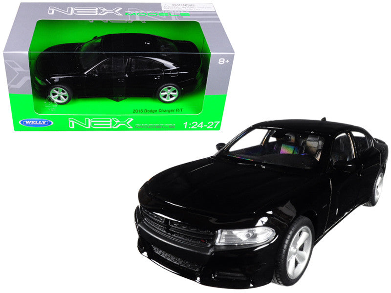 2016 Dodge Charger R/T Black "NEX Models" 1/24-1/27 Diecast Model Car by Welly-0