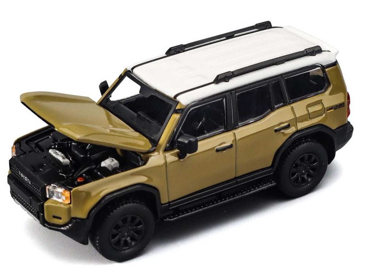 Toyota Land Cruiser 250 Sand with White Top 1/64 Diecast Model Car by Trends Hobby-2