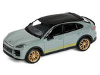 Porsche Cayenne Turbo GT Gray with Black Top and Gold Stripes 1/64 Diecast Model Car by Trends Hobby-1