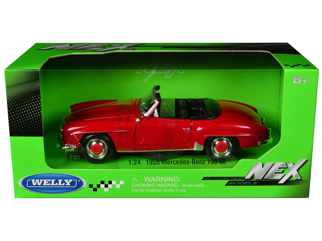 1955 Mercedes-Benz 190 SL Red "NEX Models" Series 1/24 Diecast Model Car by Welly-2