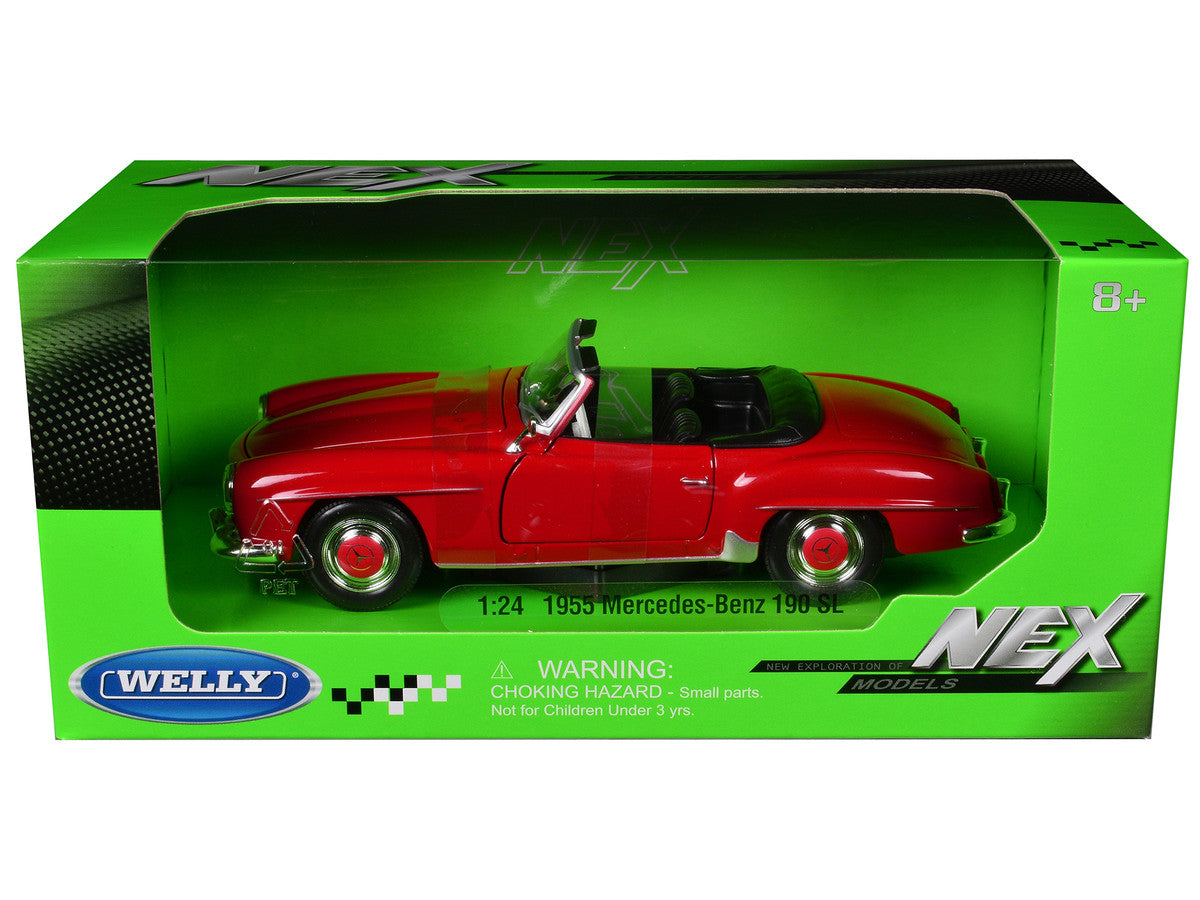 1955 Mercedes-Benz 190 SL Red "NEX Models" Series 1/24 Diecast Model Car by Welly-2