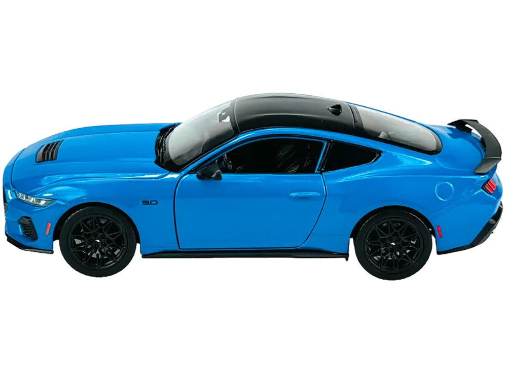 2024 Ford Mustang GT 5.0 Blue with Black Top "NEX Models" Series 1/25 Diecast Model Car by Welly-0