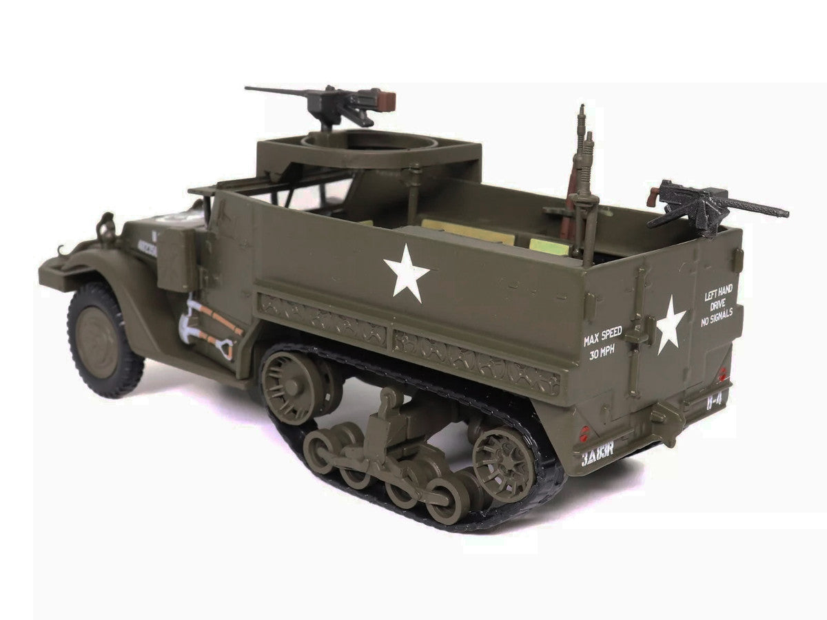 M3 Half-Track AFV with M2HB Machine Gun Olive Drab "United States Army" 1/43 Diecast Model by Militaria Die Cast-2