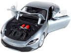 Ferrari Roma Gray Metallic "Race + Play" Series 1/24 Diecast Model Car by Bburago-1