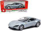 Ferrari Roma Gray Metallic "Race + Play" Series 1/24 Diecast Model Car by Bburago-0