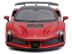 Ferrari SF90 XX Stradale Red with Black Top "Race and Play" Series 1/24 Diecast Model Car by Bburago-3
