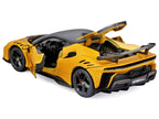 Ferrari SF90 XX Stradale Yellow with Black Top "Race and Play" Series 1/24 Diecast Model Car by Bburago-1