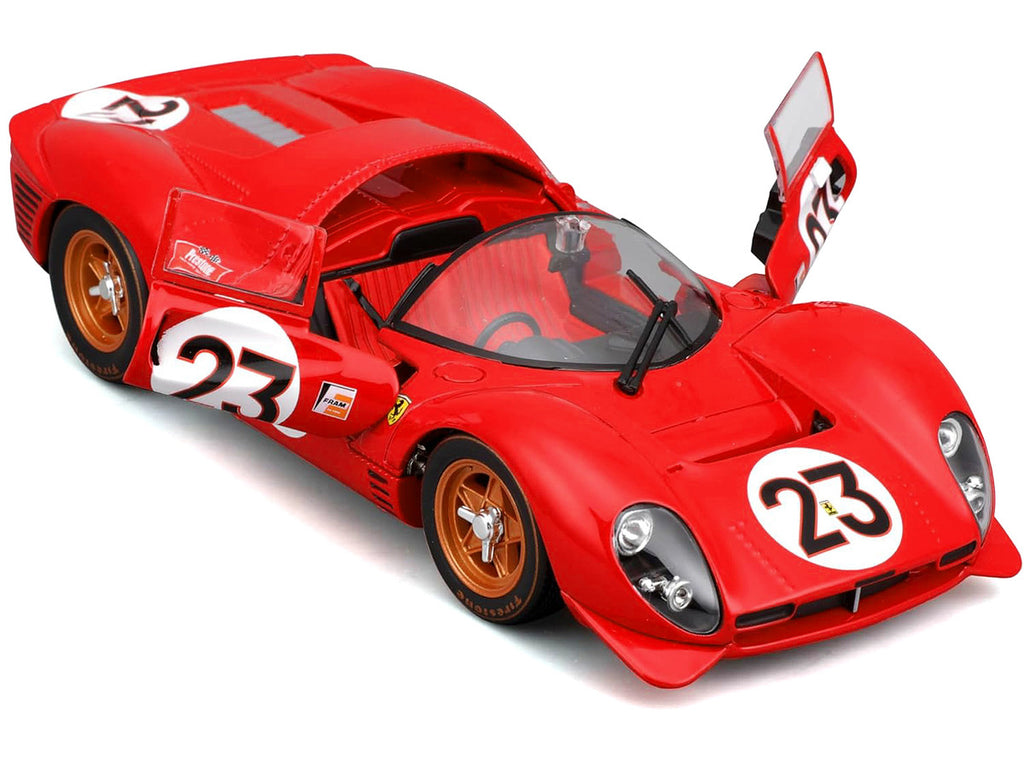 Ferrari 330 P4 #23 Lorenzo Bandini - Chris Amon "Ferrari S.P.A." Winner "24 Hours of Daytona" (1967) "Racing" Series 1/24 Diecast Model Car by Bburago-1