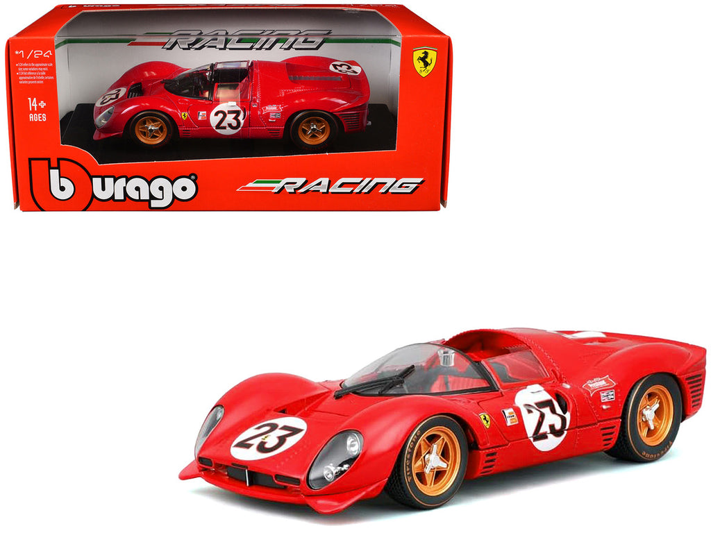 Ferrari 330 P4 #23 Lorenzo Bandini - Chris Amon "Ferrari S.P.A." Winner "24 Hours of Daytona" (1967) "Racing" Series 1/24 Diecast Model Car by Bburago-4