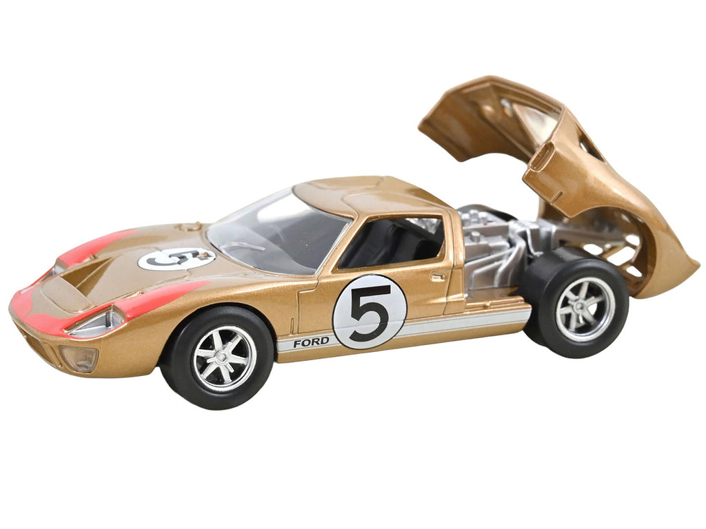 1966 Ford GT40 MKII #5 Kandy Gold Metallic with White Stripes and Red Graphics 1/43 Diecast Model Car by Norev-1