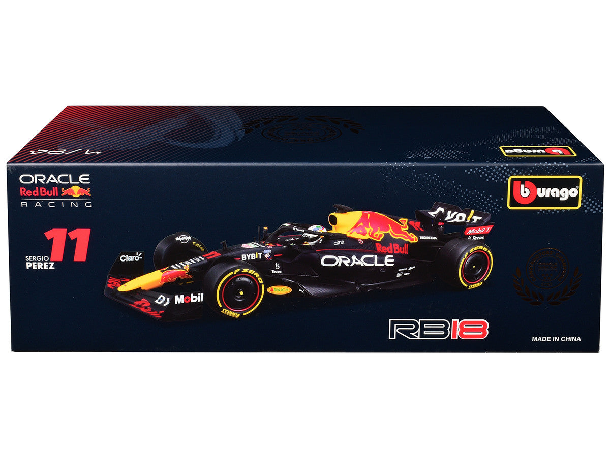 Red Bull Racing RB18 #11 Sergio Perez "Oracle" Winner Formula One F1 "Constructor's Champion" (2022) 1/24 Diecast Model Car by Bburago-2