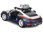 Porsche 911 Dakar #953 "Roughroads Porsche" Blue and White with Stripes and Roof Rack "Race" Series 1/24 Diecast Model Car by Bburago-1