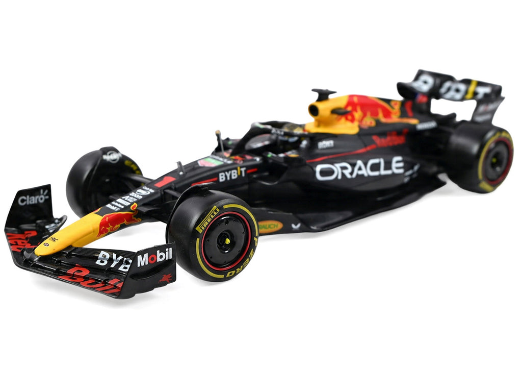 Red Bull Racing RB19 #1 Max Verstappen "Oracle" Winner Formula One F1 Championship "Drivers' Champion" (2023) with Display Case 1/24 Diecast Model Car by Bburago-0