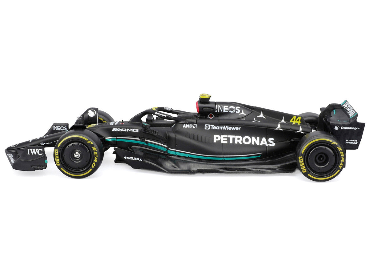 Mercedes-AMG F1 W14 E Performance #44 Lewis Hamilton "Petronas" Formula One F1 "World Championship" (2023) with Driver Figure "Race" Series 1/24 Diecast Model Car by Bburago-0