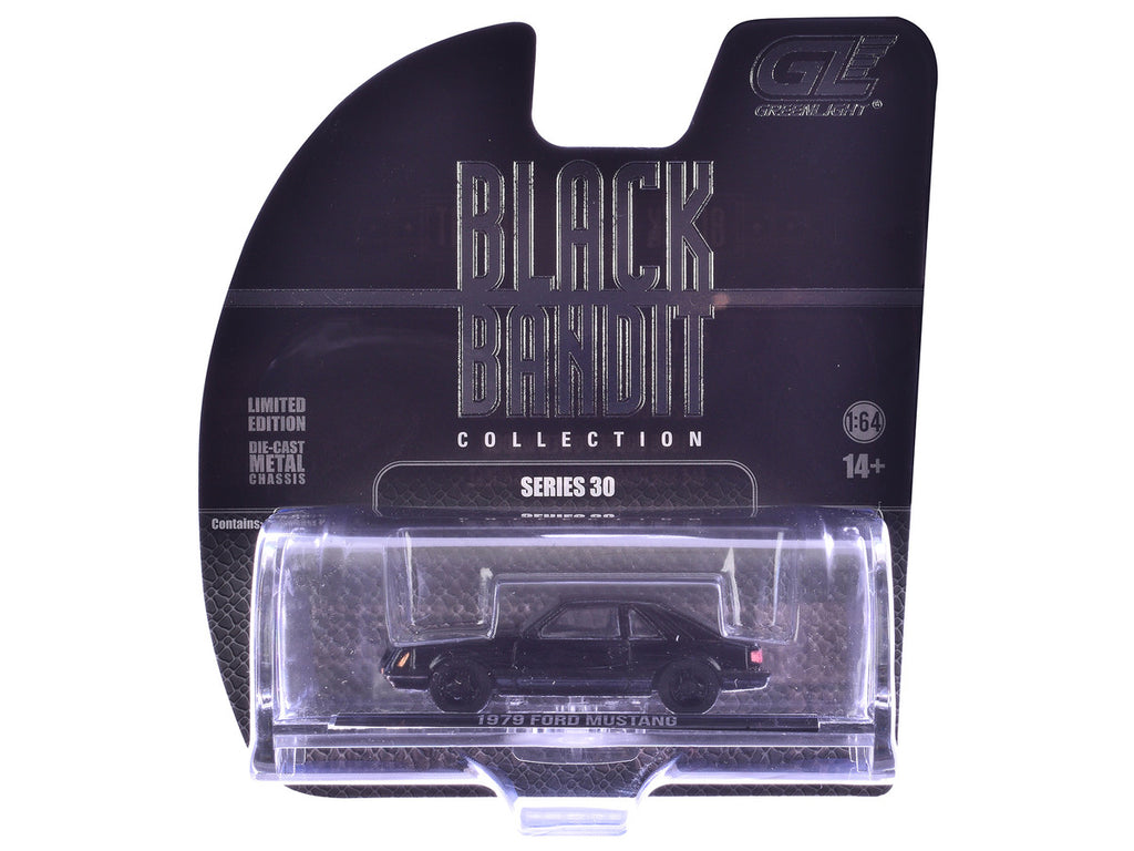 1979 Ford Mustang Fastback Black "Black Bandit" Series 30 1/64 Diecast Model Car by Greenlight-1