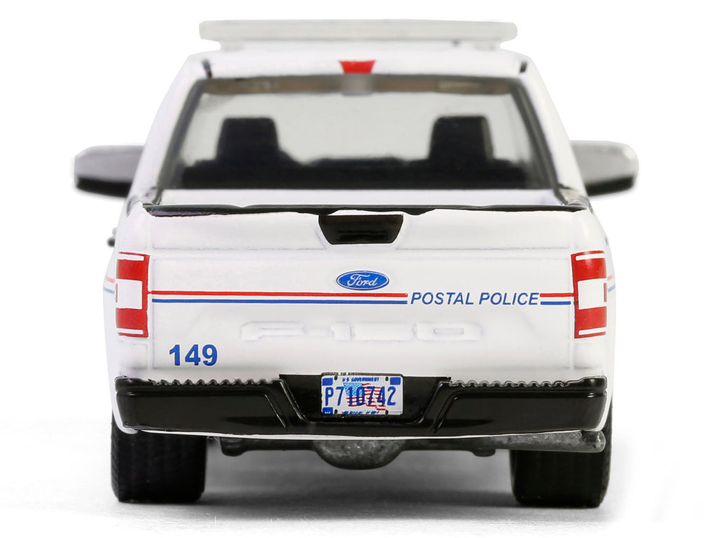 2020 Ford F-150 XL Pickup Truck "United States Postal Service (USPS) Postal Police" White with Red and Blue Stripes "Hobby Exclusive" Series 1/64 Diecast Model Car by Greenlight-2