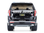 2024 Chevrolet Tahoe Police Pursuit Vehicle "Dover Police – 100th Anniversary Edition" Black with White Stripes "Hobby Exclusive" Series 1/64 Diecast Model Car by Greenlight-3