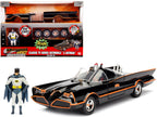 Model Kit Classic Batmobile Black with Batman Diecast Figure "Batman" (1966-1968) TV Series "Build N' Collect" 1/24 Diecast Model Car by Jada-0