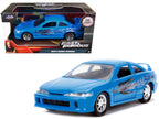 Mia's Acura Integra Light Blue with Graphics "Fast & Furious" Movie 1/32 Diecast Model Car by Jada-2
