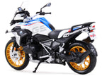 BMW R1250 GS White with Blue and Red Stripes 1/12 Diecast Motorcycle Model by Maisto-1