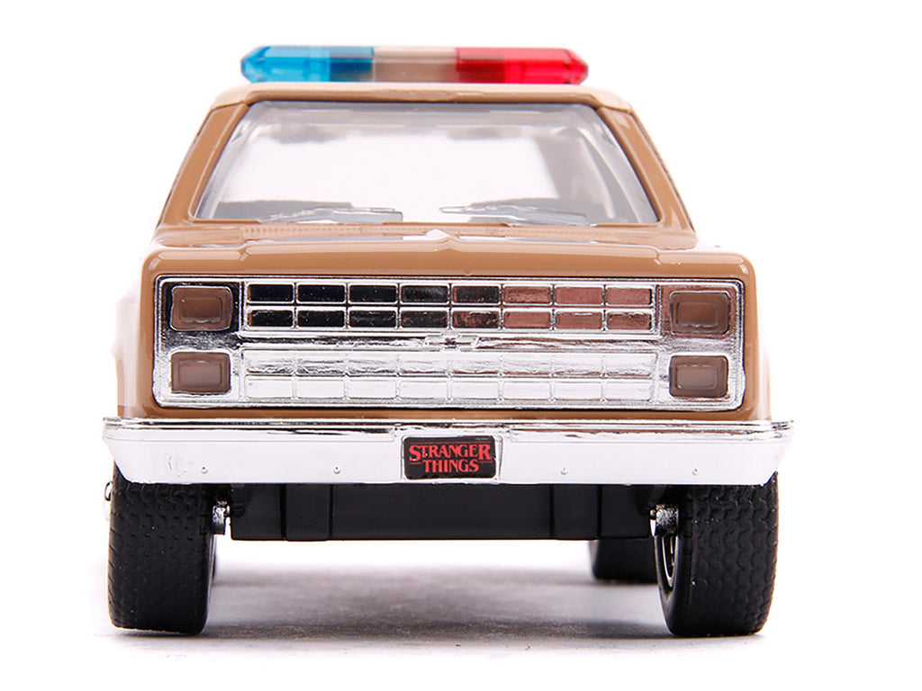 Hopper's Chevrolet Blazer "Hawkins Police Dept." "Stranger Things" (2016) TV Series "Hollywood Rides" 1/32 Diecast Model Car by Jada-3